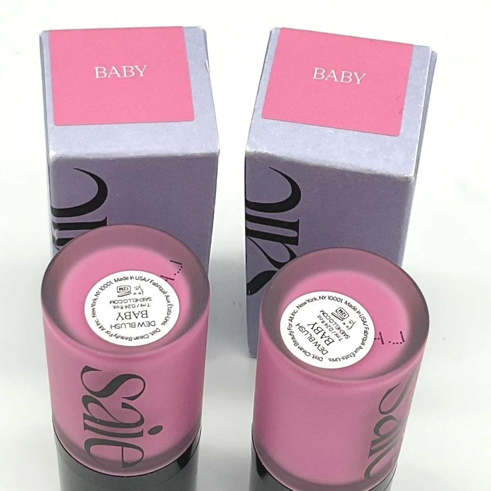 Saie Dew Blush Liquid Cheek Flush Baby Cool Pink Set of 2 New in Box 7ml Each
